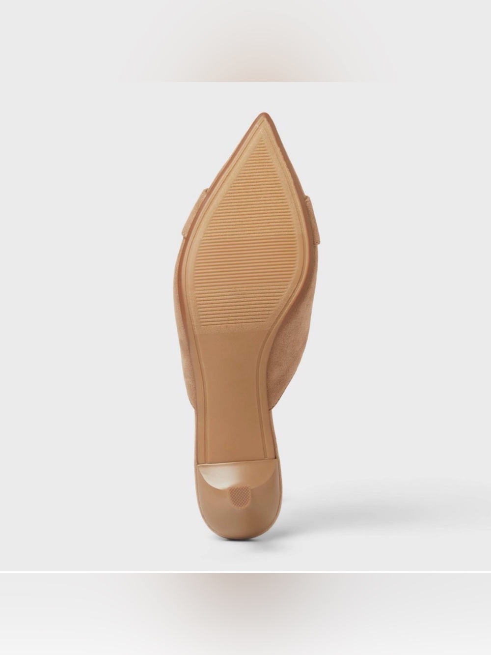 Women's Larissa Pointed Toe Mule Heels – A New Day Beige 6 - Picture 4 of 11